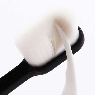 Eco friendly portable soft fiber antibacterial tooth brush wave flat shape bristle nano toothbrush