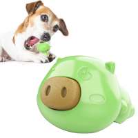 2020 Factory New Product abs cute pig shape pet dog Grinding cake food chew dog toy pig